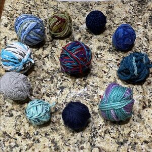 Assorted Multicolor Yarn Balls for Fiber Arts